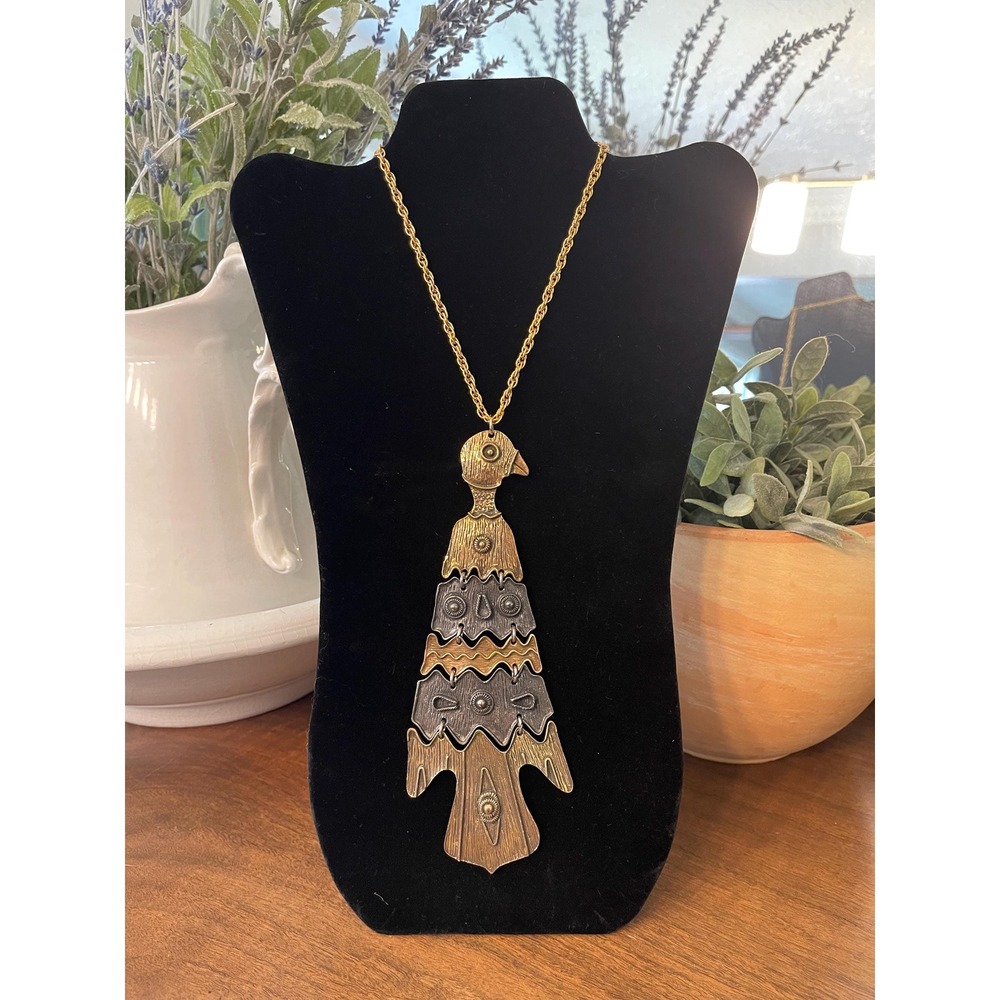 Vintage‎ Native American Bird Pendant Necklace